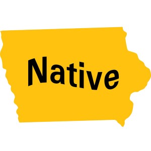 Iowa Hawkeyes Native State Map Decal