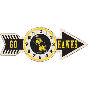 Iowa Hawkeyes Arrow Clock