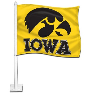 Iowa Hawkeyes 2 Sided Car Flag