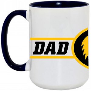 Iowa Hawkeyes Dad White Mug