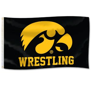 Iowa Hawkeyes Wrestling Tigerhawk Flag