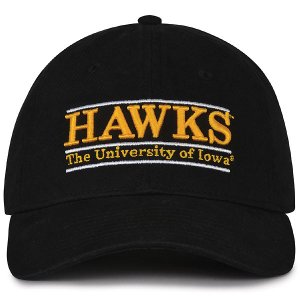 Iowa Hawkeyes Hawks Bar Design Black Hat