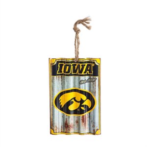 Iowa Hawkeyes Metal Sign Ornament
