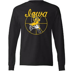 Iowa Hawkeyes Basketball Black Tee - Long Sleeve