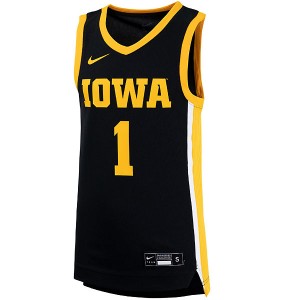 Iowa Hawkeyes Youth Replica Basketball Black Jersey