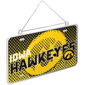 Iowa Hawkeyes Metal License Plate Ornament