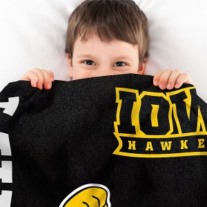 Iowa Hawkeyes Fighting Mascot Throw Blanket