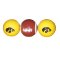 Iowa Hawkeyes Gold w/ Football 3-Pack Golf Balls