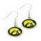Iowa Hawkeyes Yellow Dangler Earrings