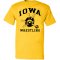 Iowa Hawkeyes Wrestling Gold Headgear Tee - Short Sleeve