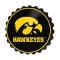 Iowa Hawkeyes Tigerhawk Bottle Cap Sign