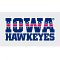 Iowa Hawkeyes Patriotic Iowa Hawkeyes Stacked Decal