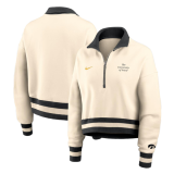 Iowa Hawkeyes Women's Nike 1/2 Zip Crop Fleece