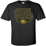 Iowa Hawkeyes Iowa Strong Black Tee - Short Sleeve
