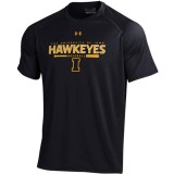 Iowa Hawkeyes "Hawkeyes" over Baseball Bat Tee